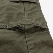 Image showing the IH-734-ODG - 8oz Ripstop Cargo - Olive Drab Green which is a Trousers described by the following info Bottoms, IHSALE_M23, Iron Heart, Released, Trousers and sold on the IRON HEART GERMANY online store