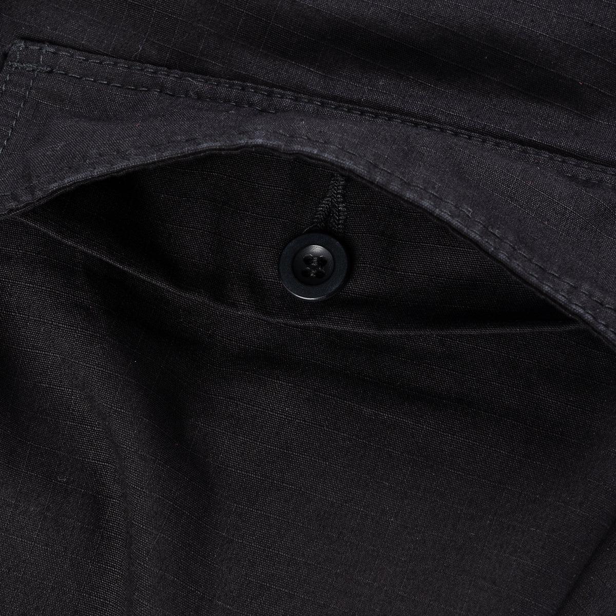 Image showing the IH-734-BLK - 8oz Ripstop Cargo - Black which is a Trousers described by the following info Bottoms, IHSALE_M23, Iron Heart, Released, Trousers and sold on the IRON HEART GERMANY online store