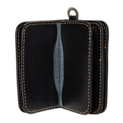 Image showing the IHG-02-BLK - Medium Shell Cordovan Wallet - Black which is a WALLETS AND CHAINS described by the following info Accessories, Iron Heart, Released, WALLETS AND CHAINS and sold on the IRON HEART GERMANY online store