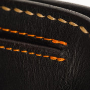 Image showing the IHG-02-BLK - Medium Shell Cordovan Wallet - Black which is a WALLETS AND CHAINS described by the following info Accessories, Iron Heart, Released, WALLETS AND CHAINS and sold on the IRON HEART GERMANY online store