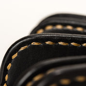 Image showing the IHG-02-BLK - Medium Shell Cordovan Wallet - Black which is a WALLETS AND CHAINS described by the following info Accessories, Iron Heart, Released, WALLETS AND CHAINS and sold on the IRON HEART GERMANY online store