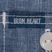 Image showing the IHSH-21-BLU - 10oz Selvedge Chambray Work Shirt which is a Shirts described by the following info Back In, Iron Heart, Released, Shirts, Tops and sold on the IRON HEART GERMANY online store
