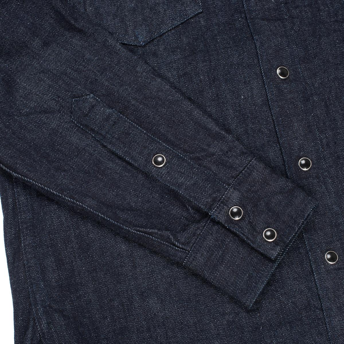 Image showing the IHSH-33-T - 12oz Selvedge Denim Western Shirt With Tonal Stitching - Indigo which is a Shirts described by the following info Iron Heart, Released, Shirts, Tops and sold on the IRON HEART GERMANY online store