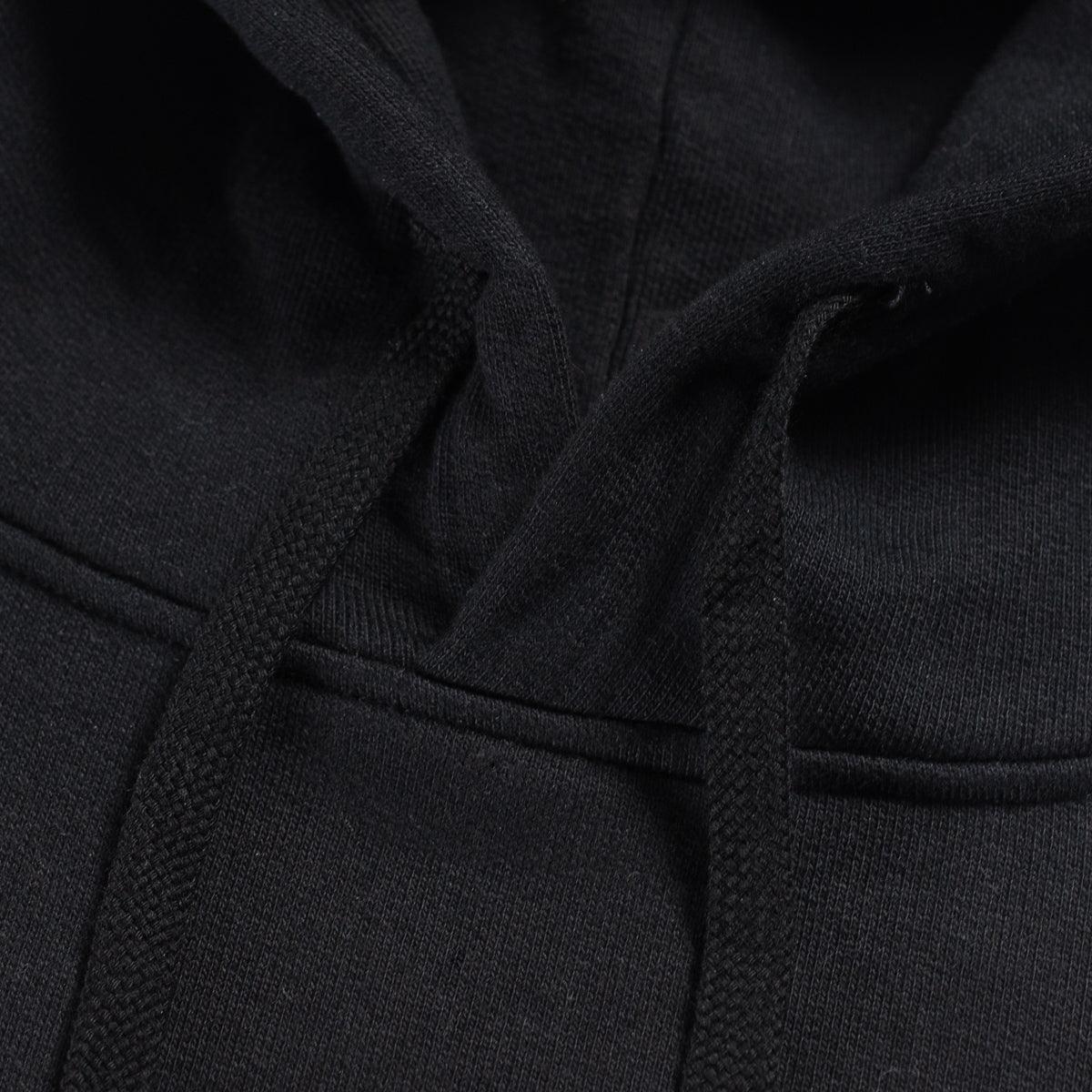 Image showing the IHSW-49-BLK - Heavyweight Hoodie Black which is a Sweatshirts described by the following info IHSALE_M23, Iron Heart, Released, Sweatshirts, Tops and sold on the IRON HEART GERMANY online store