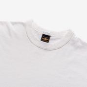 Image showing the IHT-1610L-WHT - 6.5oz Loopwheel Crew Neck T-Shirt White which is a T-Shirts described by the following info Iron Heart, Released, T-Shirts, Tops and sold on the IRON HEART GERMANY online store