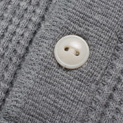 Image showing the IHTL-1213-GRY - Waffle Knit Long Sleeved Thermal Henley Grey which is a T-Shirts described by the following info Back In, Iron Heart, Released, T-Shirts, Tops and sold on the IRON HEART GERMANY online store