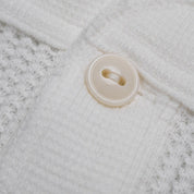Image showing the IHTL-1213-WHT - Waffle Knit Long Sleeved Thermal Henley White which is a T-Shirts described by the following info Back In, Iron Heart, Released, T-Shirts, Tops and sold on the IRON HEART GERMANY online store