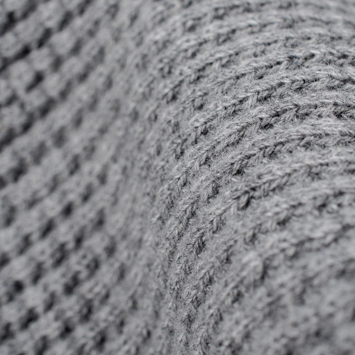 Image showing the IHTL-1301-GRY - Waffle Knit Long Sleeved Crew Neck Thermal Top - Grey which is a T-Shirts described by the following info Back In, IHSALE_M23, Iron Heart, Released, T-Shirts, Tops and sold on the IRON HEART GERMANY online store