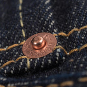 Image showing the IH-888S-21 - 21oz Selvedge Denim Medium/High Rise Tapered Cut Jeans which is a Jeans described by the following info 888, Back In, Bottoms, Iron Heart, Jeans, Released, Tappered and sold on the IRON HEART GERMANY online store