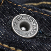 Image showing the IH-888S-21 - 21oz Selvedge Denim Medium/High Rise Tapered Cut Jeans which is a Jeans described by the following info 888, Back In, Bottoms, Iron Heart, Jeans, Released, Tappered and sold on the IRON HEART GERMANY online store