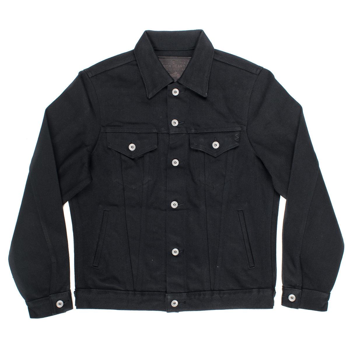 Image showing the IH-9526PJ - 21oz Denim Type III Jacket Superblack which is a Jackets described by the following info Iron Heart, Jackets, Released, Tops and sold on the IRON HEART GERMANY online store
