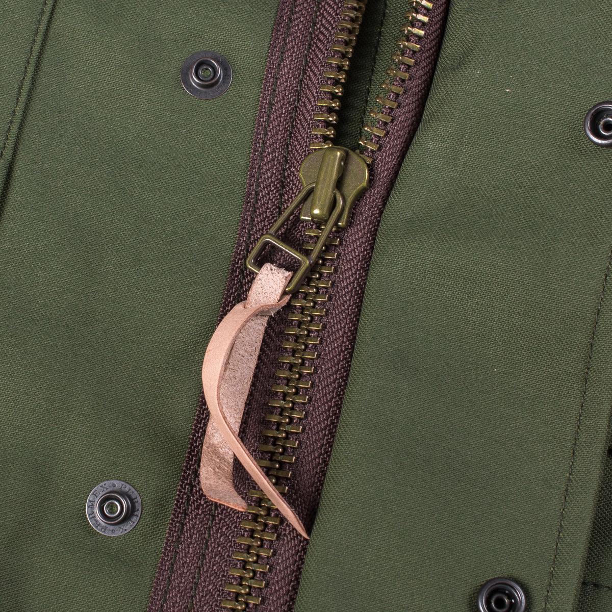 Image showing the IHM-27-OLV - Sateen M65 Field Jacket - Olive which is a Jackets described by the following info Iron Heart, Jackets, Released, Tops and sold on the IRON HEART GERMANY online store