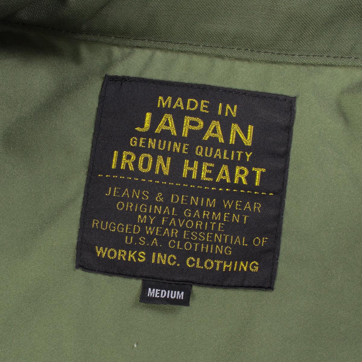 Image showing the IHM-27-OLV - Sateen M65 Field Jacket - Olive which is a Jackets described by the following info Iron Heart, Jackets, Released, Tops and sold on the IRON HEART GERMANY online store