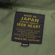 Image showing the IHM-27-OLV - Sateen M65 Field Jacket - Olive which is a Jackets described by the following info Iron Heart, Jackets, Released, Tops and sold on the IRON HEART GERMANY online store