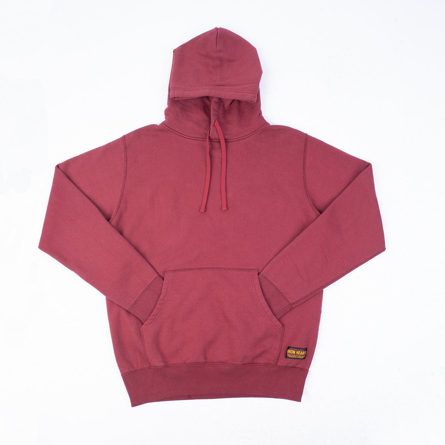 IHSW-49-BUR - 14oz Ultra Heavyweight Loopwheel Cotton Hoodie - Burgundy