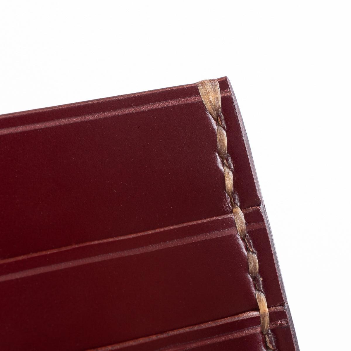 IHG-089-OXB - Shell Cordovan Card Holder - Oxblood – IRON HEART
