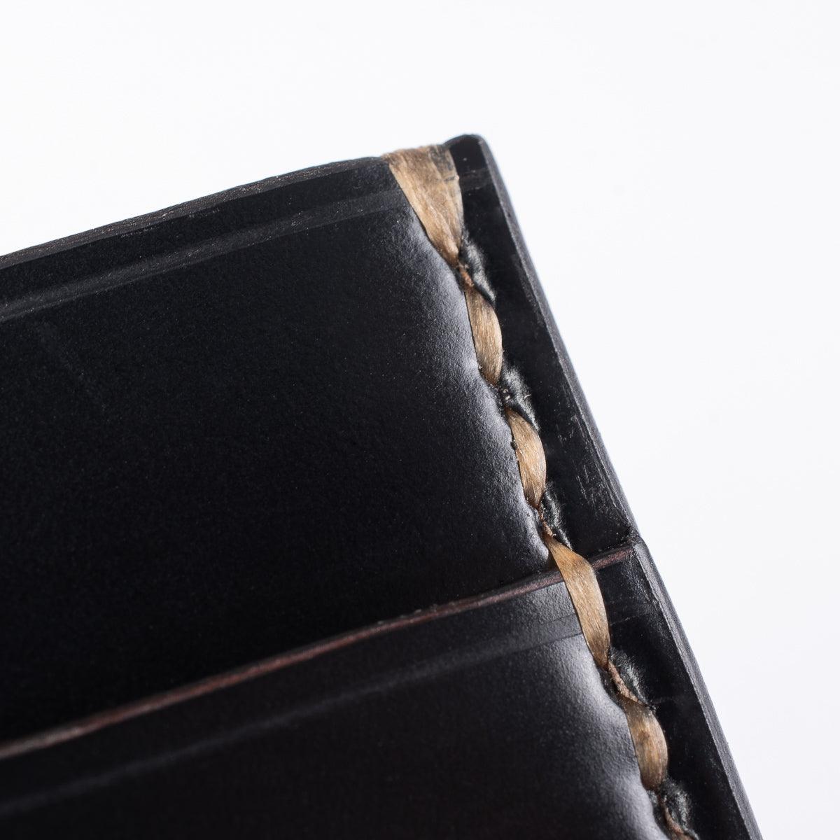 Shell Cordovan Card Holder - Black