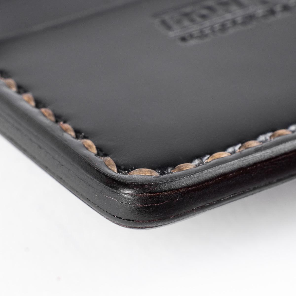 Shell Cordovan Card Holder - Black