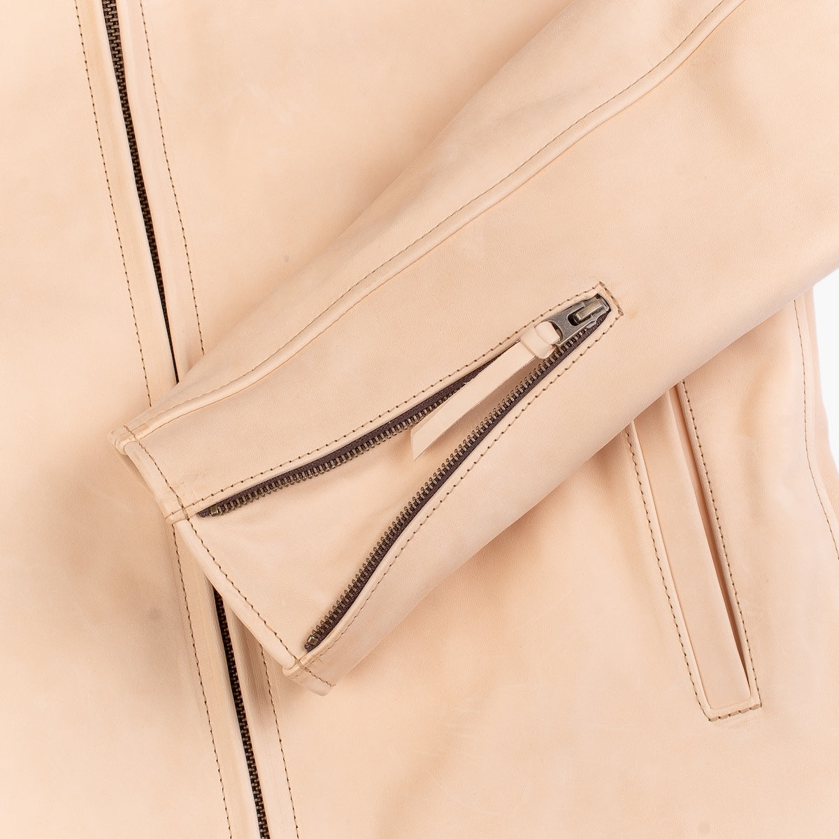 IHSB-BB-NAT - Iron Heart x Simmons Bilt Horsehide Jacket "The Bareback" - Natural