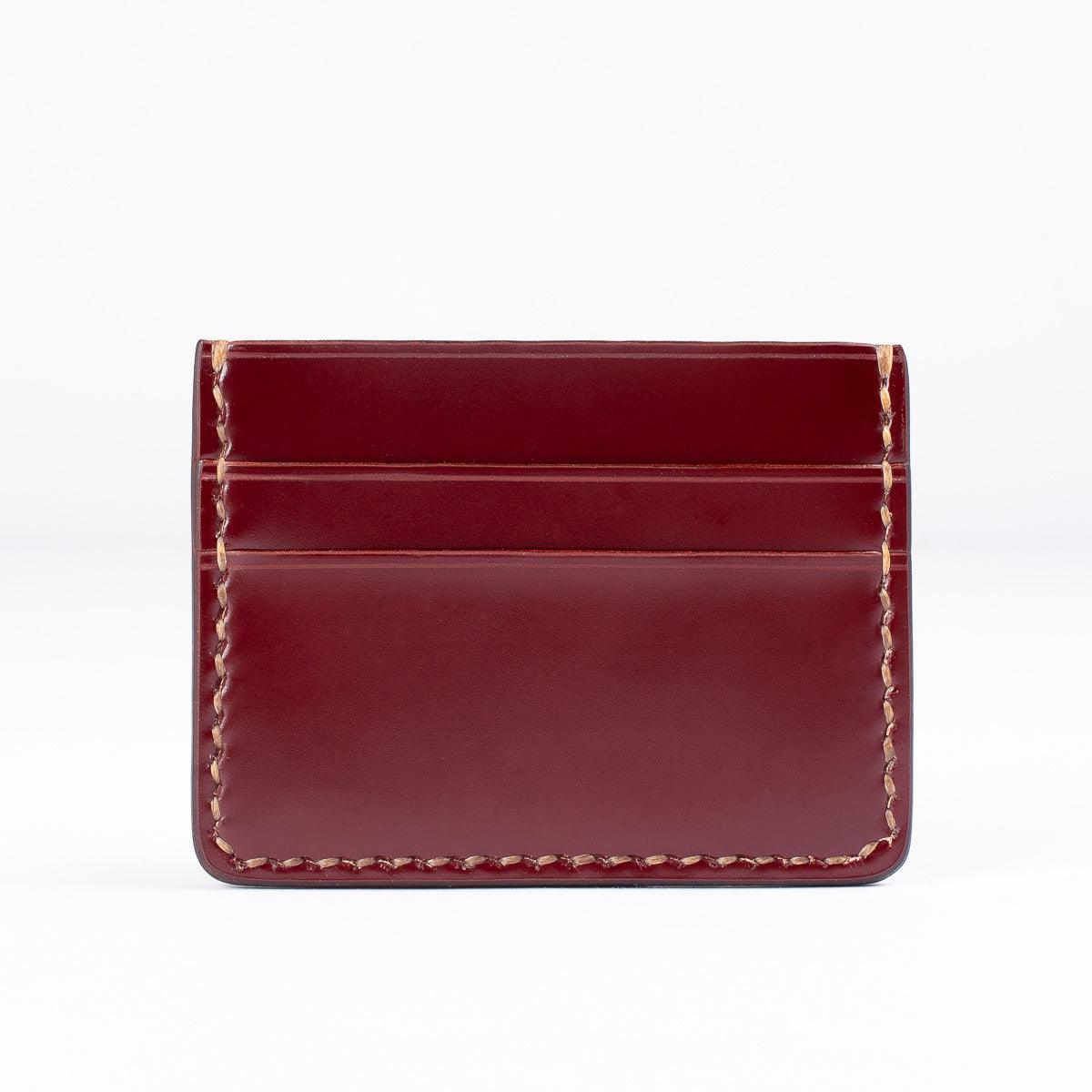 Shell Cordovan Card Holder - Oxblood