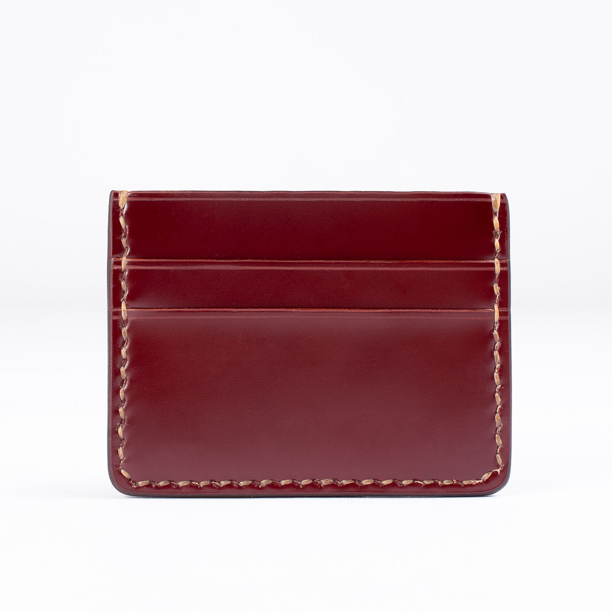 IHG-089-OXB - Shell Cordovan Card Holder - Oxblood