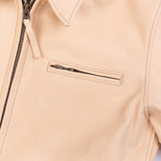 IHSB-BB-NAT - Iron Heart x Simmons Bilt Horsehide Jacket "The Bareback" - Natural