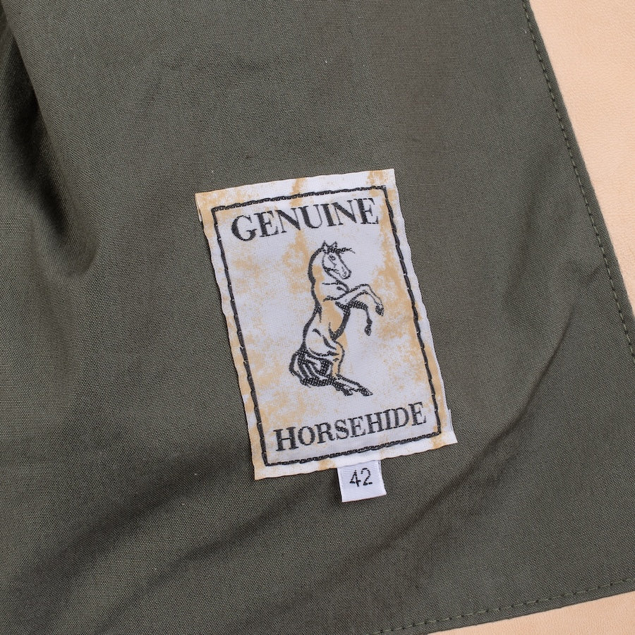 IHSB-BB-NAT - Iron Heart x Simmons Bilt Horsehide Jacket "The Bareback" - Natural