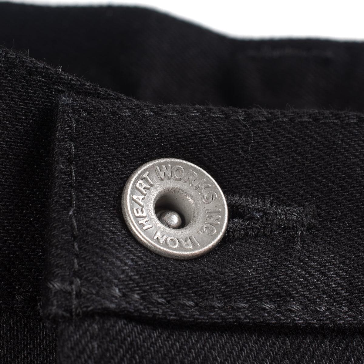 14oz Selvedge Denim Slim Straight Cut Jeans - Black/Black