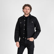 IH-526-SBG - 21oz Selvedge Denim Type III Jacket - Superblack (Fades To Grey)