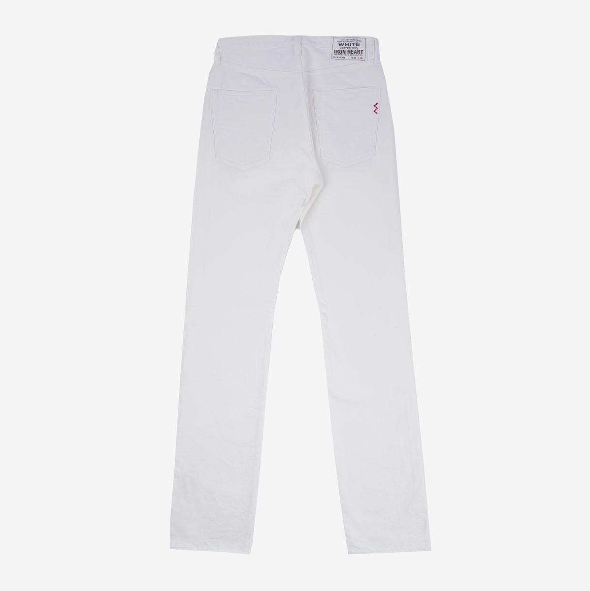 13.5oz Cotton Twill Straight Cut Jeans - White