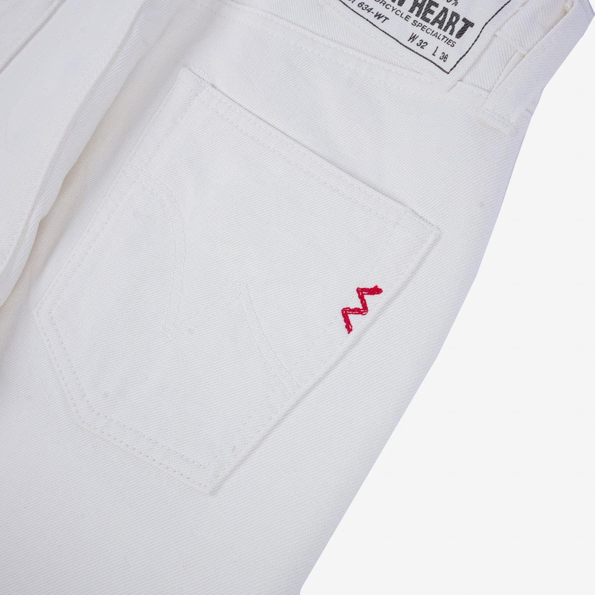 13.5oz Cotton Twill Straight Cut Jeans - White