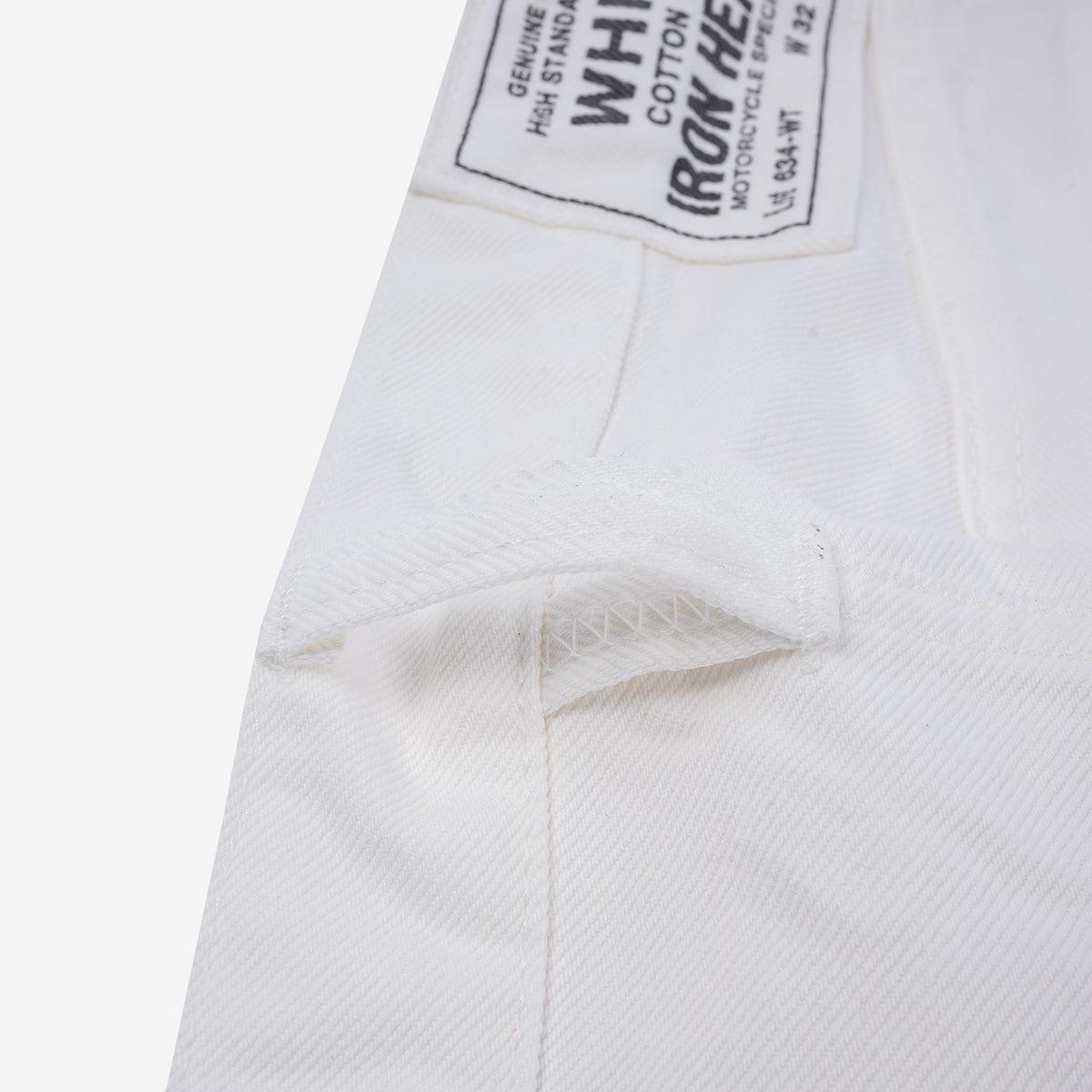 13.5oz Cotton Twill Straight Cut Jeans - White