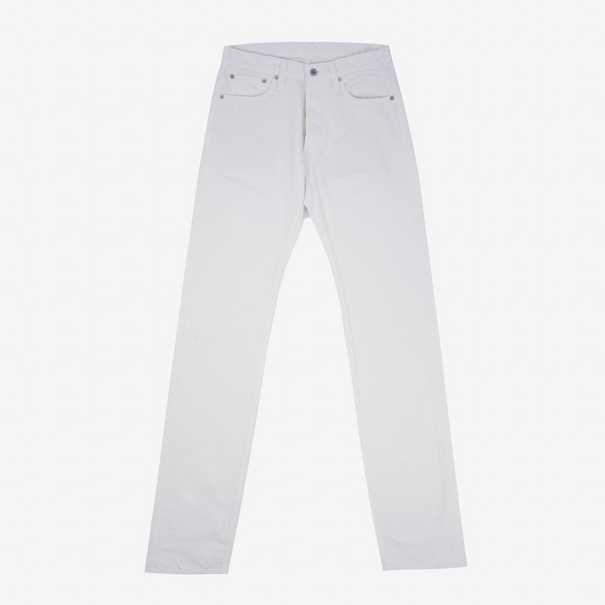 13.5oz Cotton Twill Straight Cut Jeans - White