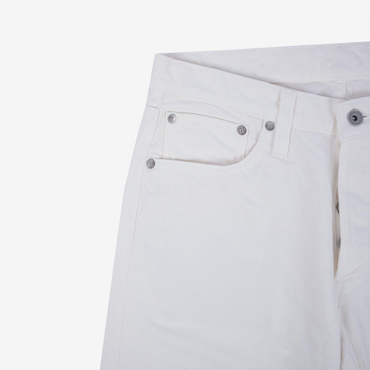 13.5oz Cotton Twill Straight Cut Jeans - White