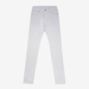 13.5oz Cotton Twill Slim Tapered Cut Jeans - White