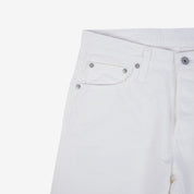 13.5oz Cotton Twill Slim Tapered Cut Jeans - White