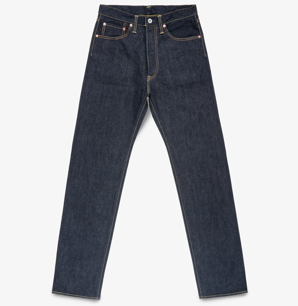 IH-1955S-18 - 18oz Vintage Selvedge Denim "1955" Vintage Tapered Cut Jeans - Indigo