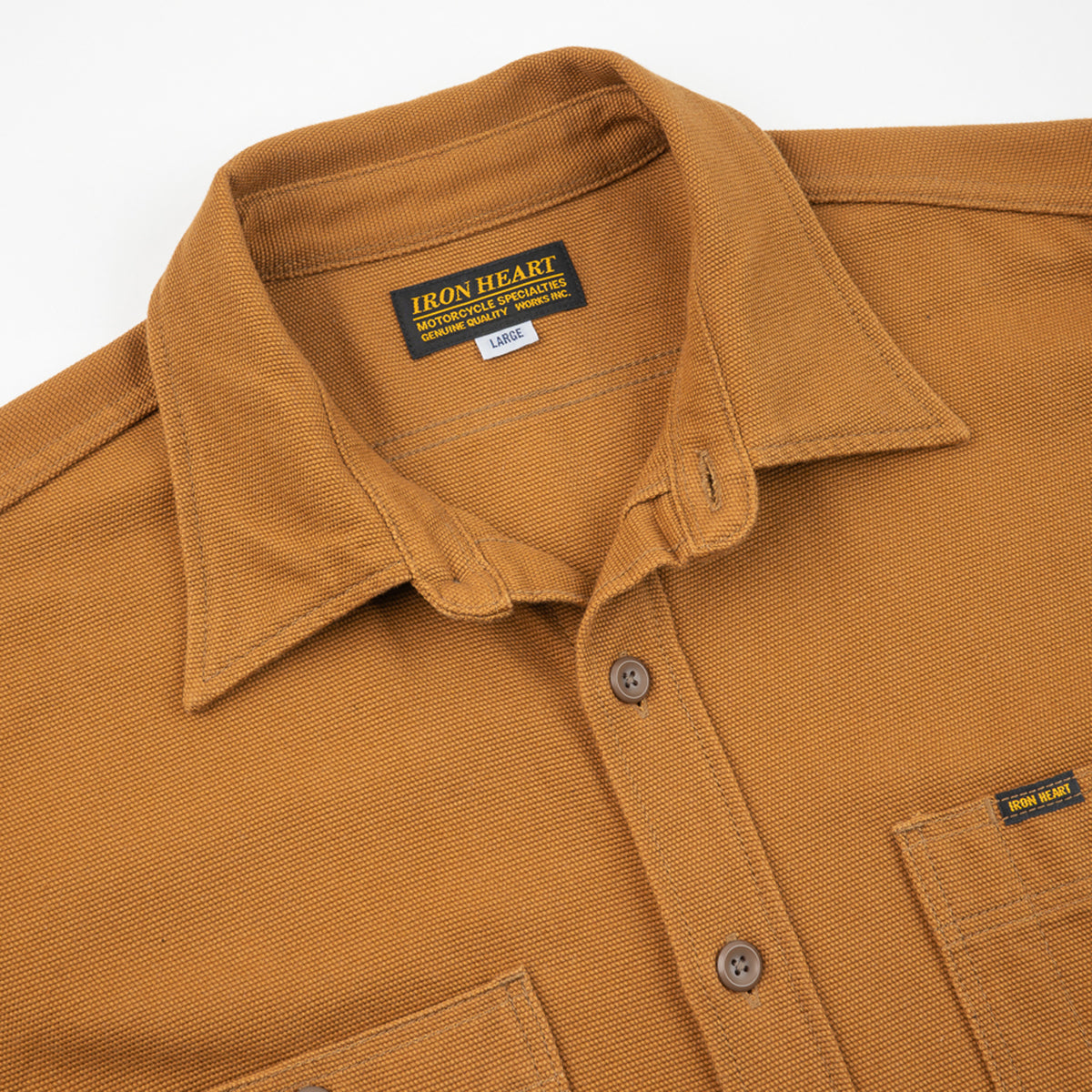 IHSH-423-CAM - 13oz Oxford Cloth Work Overshirt - Camel – IRON