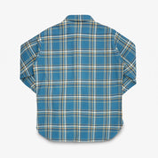 IHSH-435-BLU - Ultra Heavy Flannel American Check Work Shirt - Blue