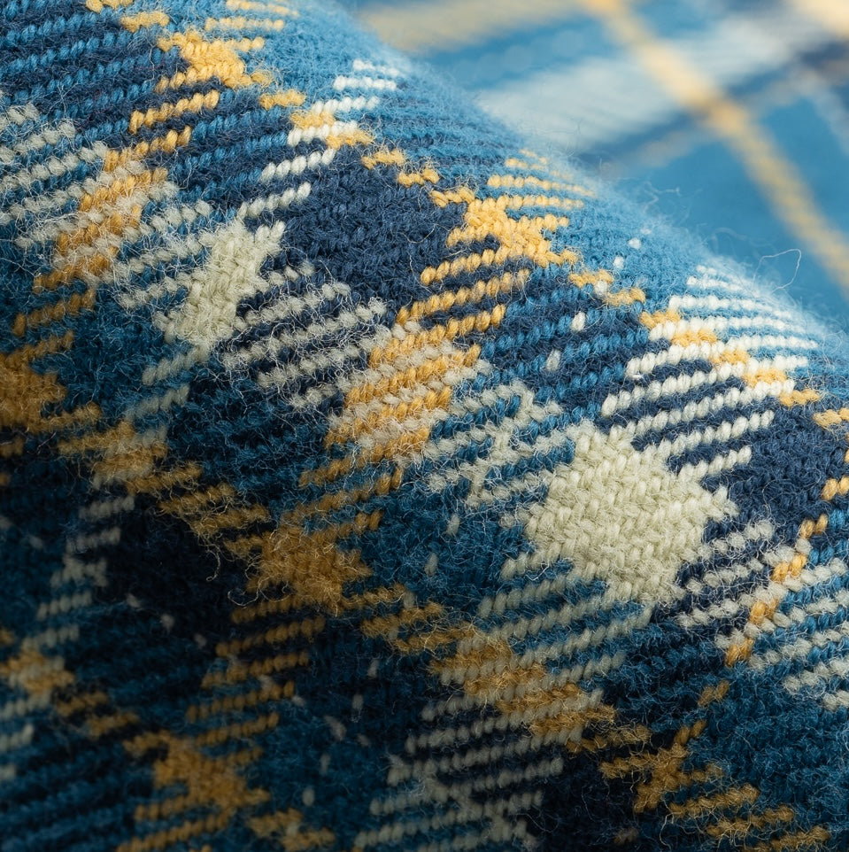 IHSH-435-BLU - Ultra Heavy Flannel American Check Work Shirt - Blue