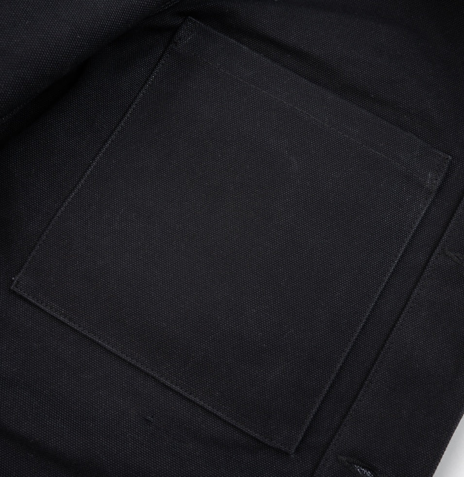 IHJ-150-BLK - 20oz Paraffin Coated Duck Chore Jacket - Black