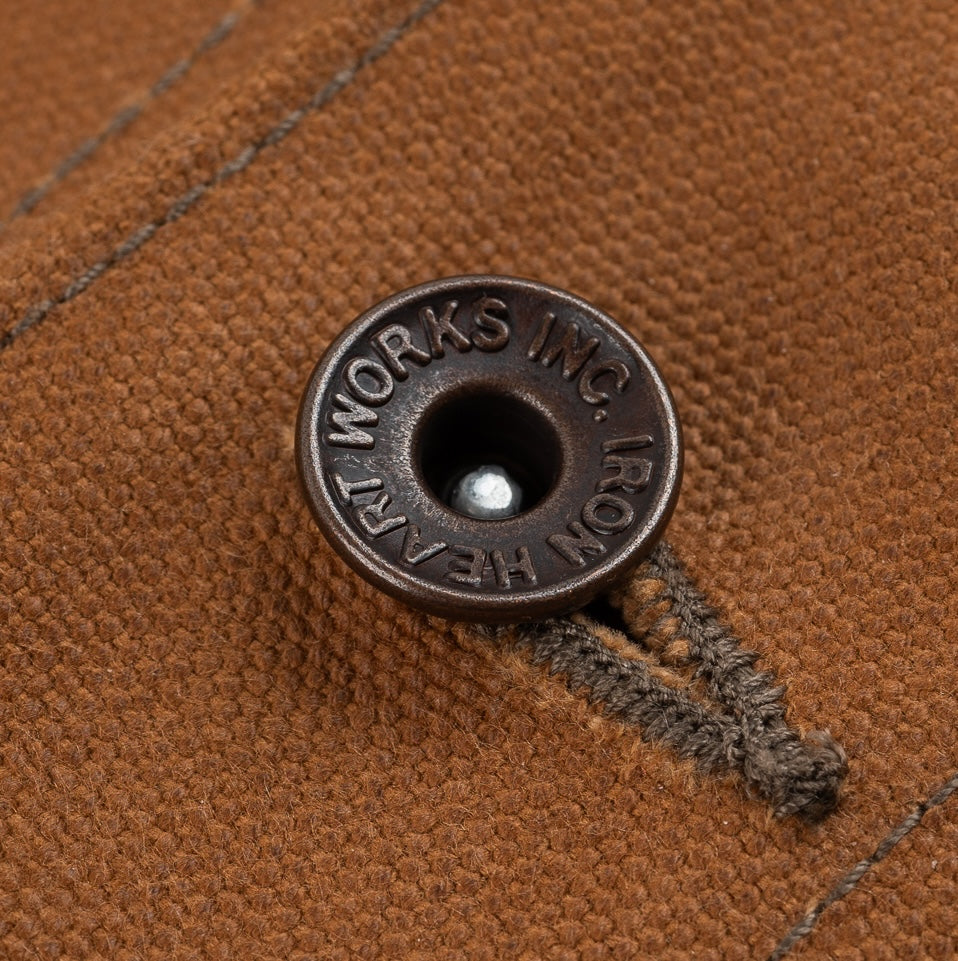 IHJ-150-BRN - 20oz Paraffin Coated Duck Chore Jacket - Brown