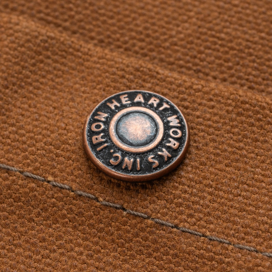 IHJ-150-BRN - 20oz Paraffin Coated Duck Chore Jacket - Brown