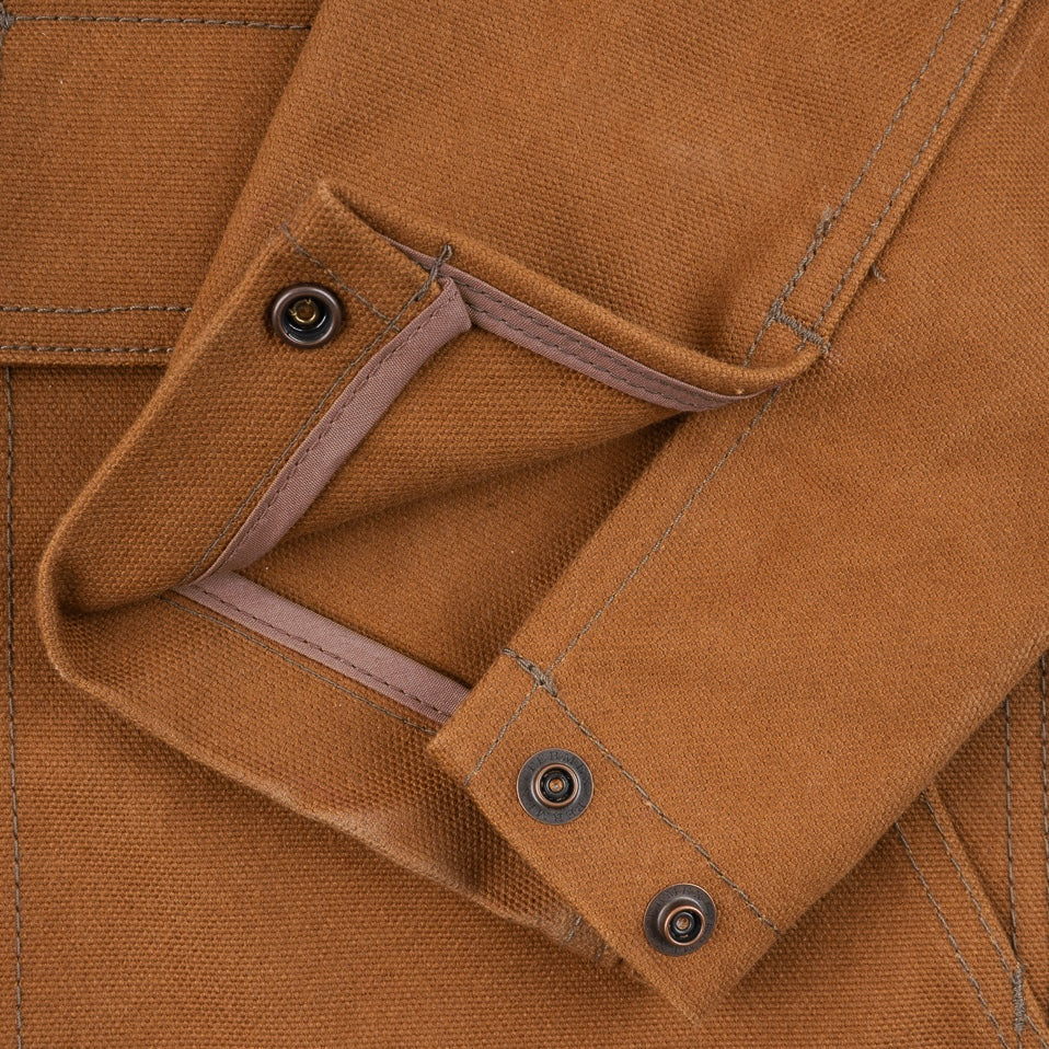 IHJ-150-BRN - 20oz Paraffin Coated Duck Chore Jacket - Brown