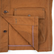 IHJ-150-BRN - 20oz Paraffin Coated Duck Chore Jacket - Brown