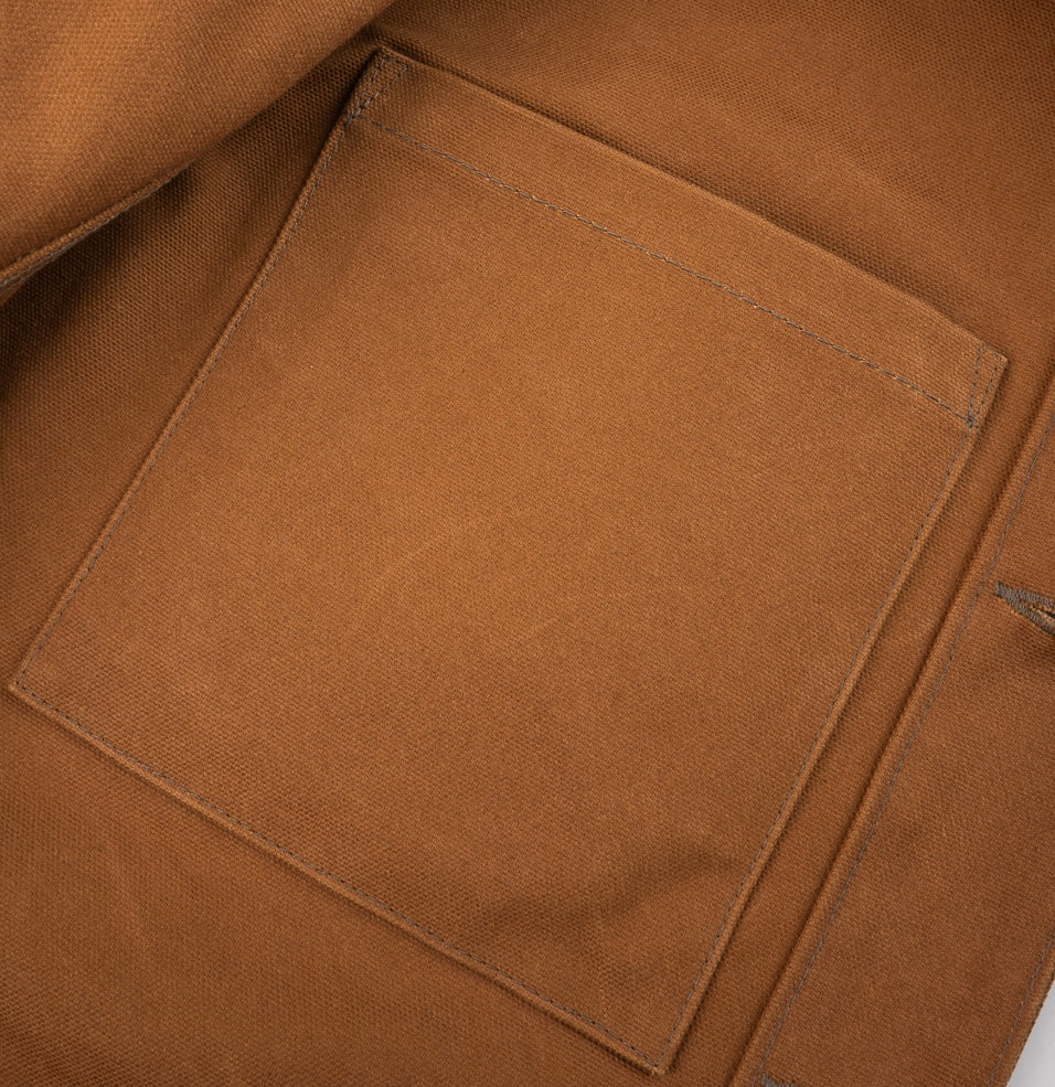 IHJ-150-BRN - 20oz Paraffin Coated Duck Chore Jacket - Brown