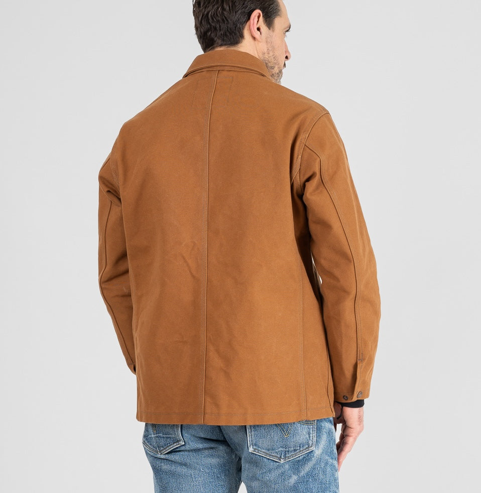 IHJ-150-BRN - 20oz Paraffin Coated Duck Chore Jacket - Brown