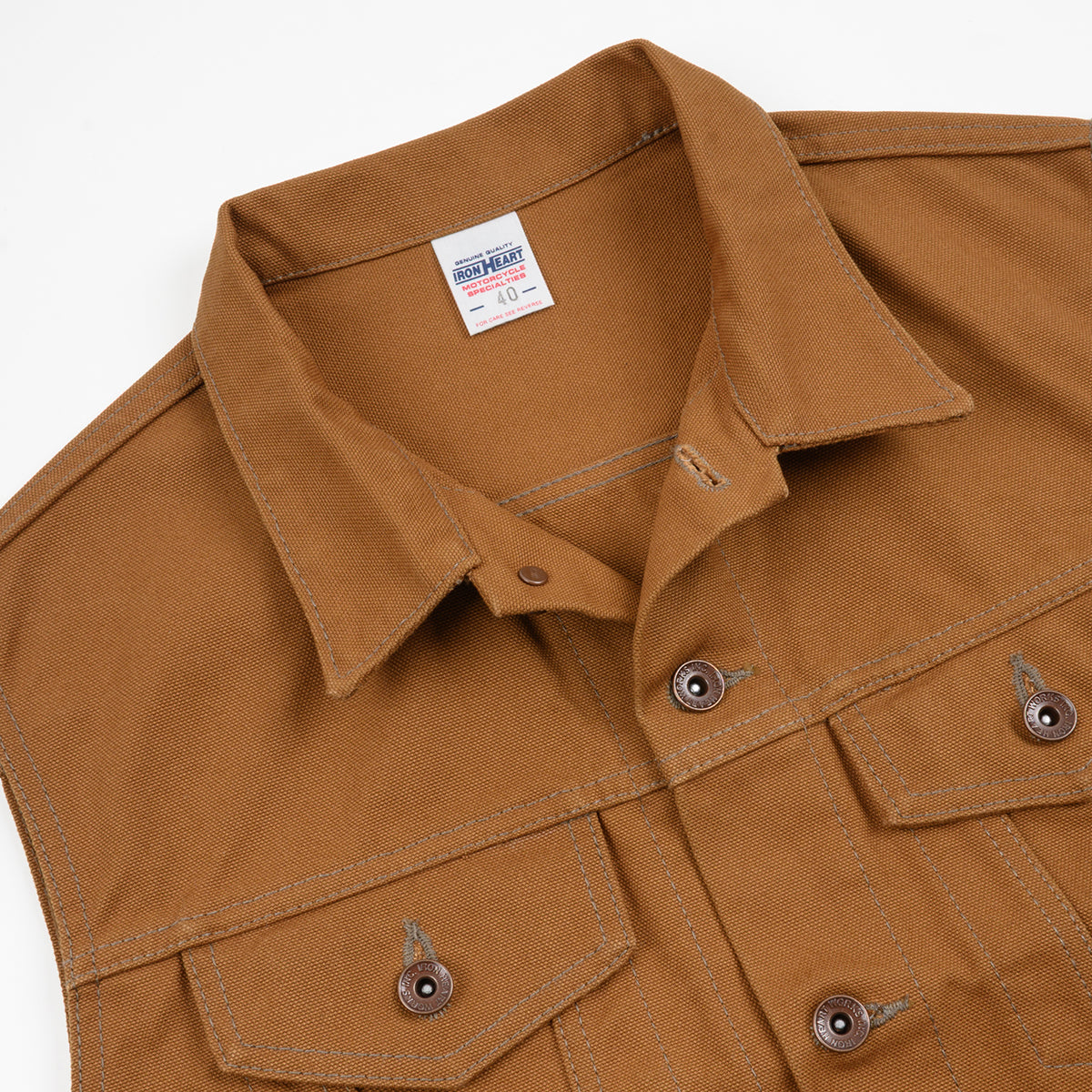 IH-2526V - 17oz Duck Modified Type III Vest - Brown