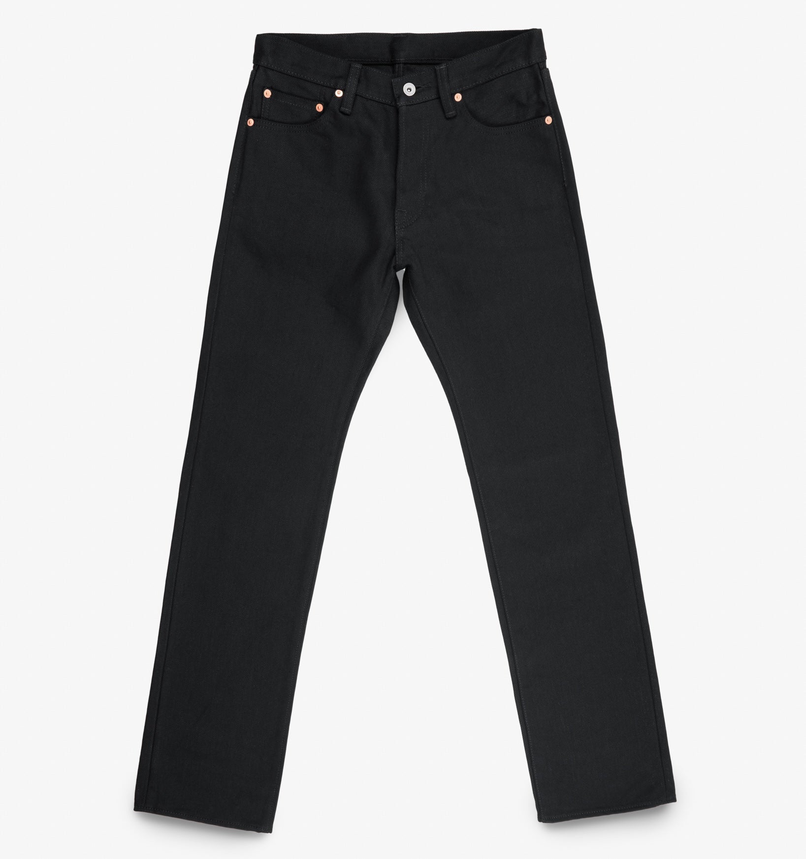 IH-634S-SB - 21oz Selvedge Denim Straight Cut - Superblack Non-Fade