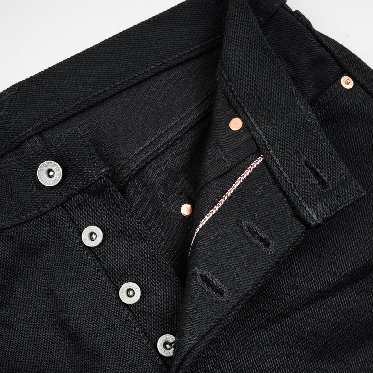 IH-634S-SB - 21oz Selvedge Denim Straight Cut - Superblack Non-Fade